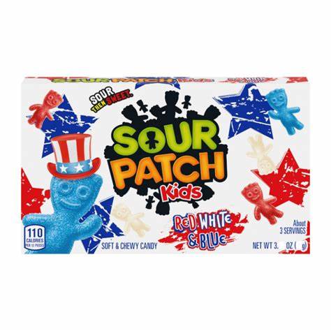 Sour Patch American Red Blue And White